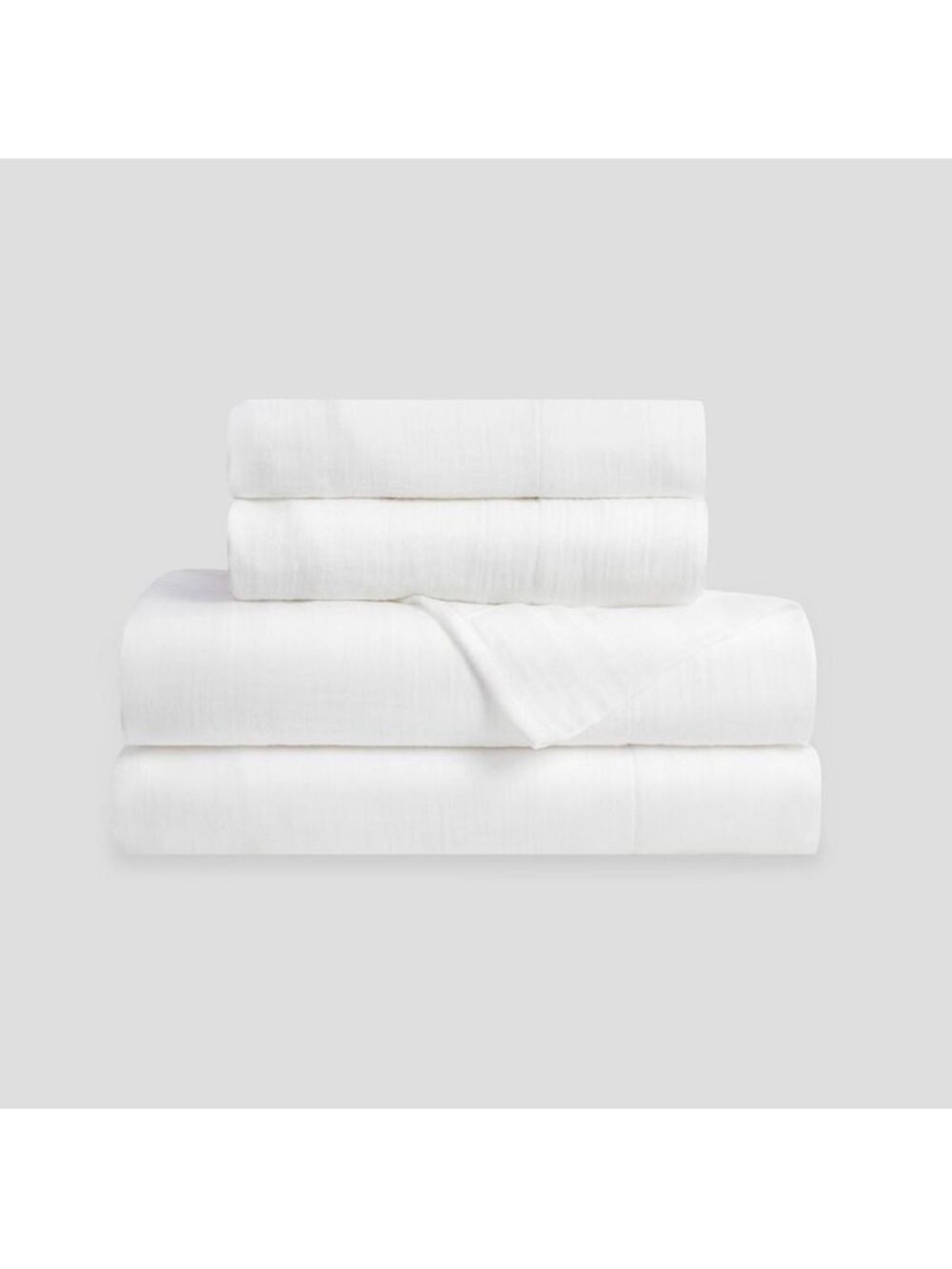 Classic White Cotton Sheet Set - Breathable Everyday Bedding Queen